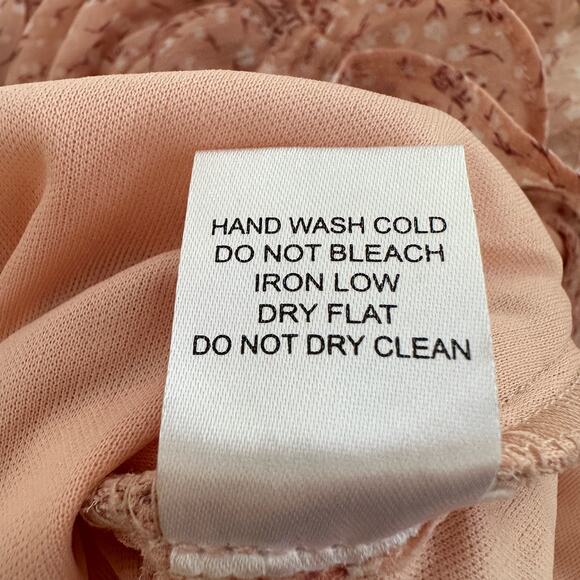 NWT IRIS Mini Dress babydoll Milkmaid coquette Smocked Pink floral y2k Large - Picture 11 of 12